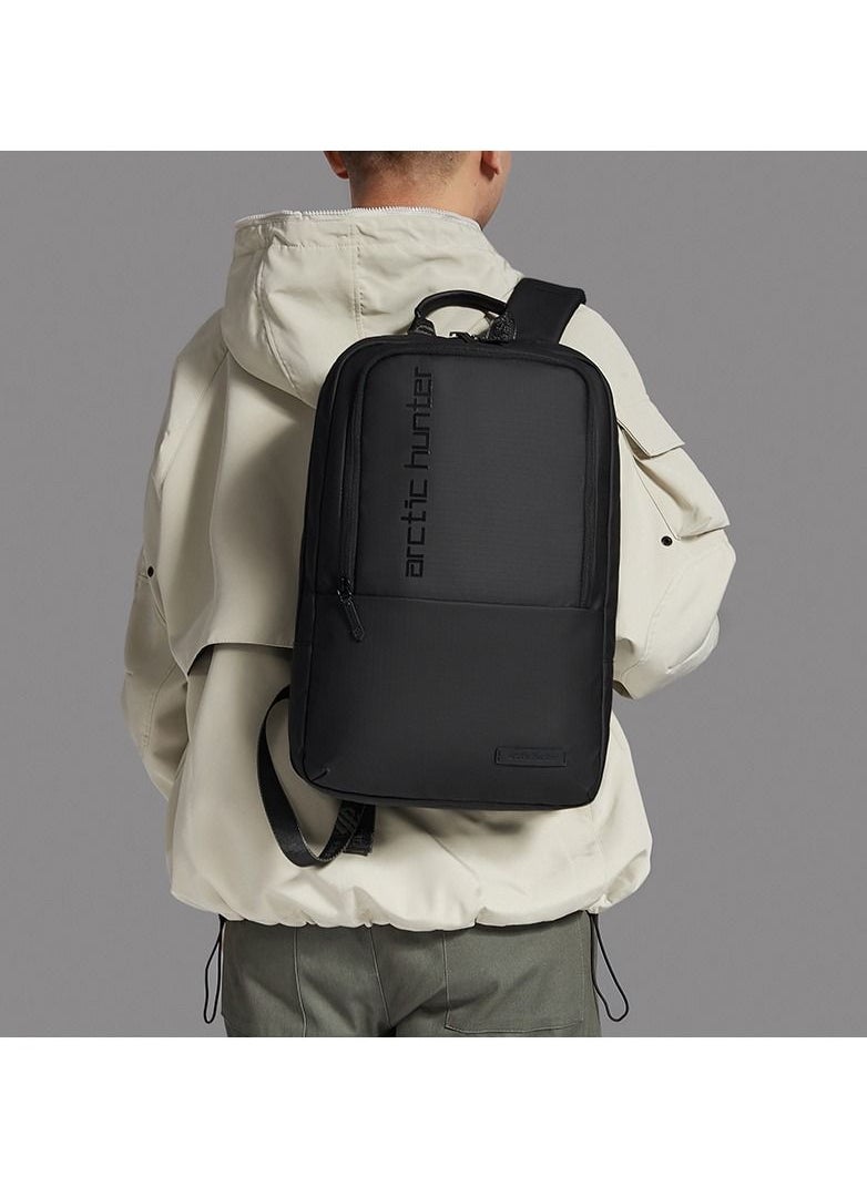 ARCTIC HUNTER - B00529 15.6-Inch Laptop Casual Multi-Function Oxford Waterproof Backpack Bag - Black - Image 1