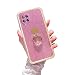 Easyscen for Samsung Galaxy A42 5G Phone Case with Sparkly Heart Ring Stand Cute Girls Women Luxury Glitter Soft Shockproof Protective Cover Pink - Image 2