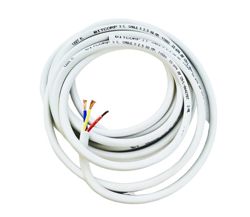 Bitcorp 16A Power Extension Board with 1 Socket, 3500W Surge Protector, 2 Meter Electric Cord for Computer, Fridge, AC, Home and Office Appliances (White) 220 Volts - Image 3