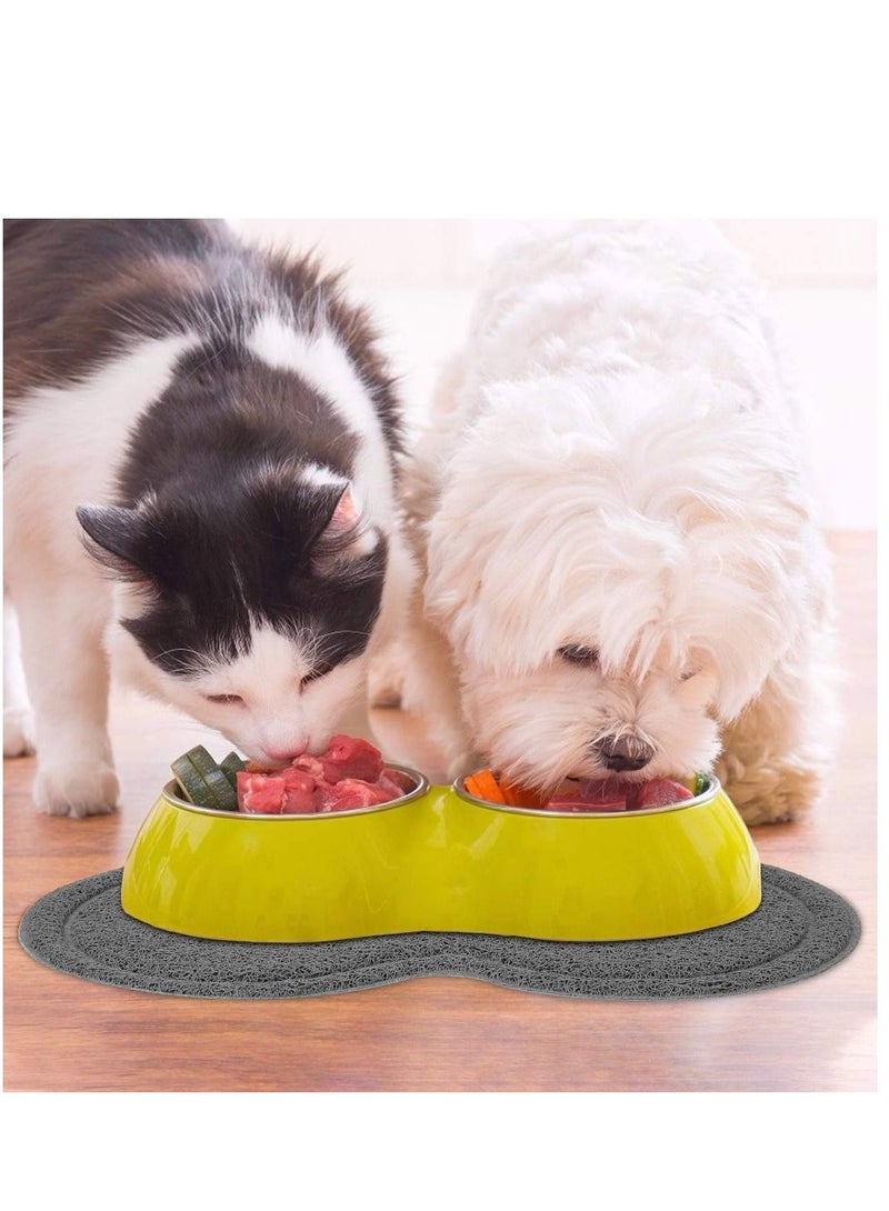 كاست ويف حصيرة تغذية الحيوانات الأليفة من السيليكون ، حصيرة وعاء التغذية مقاومة للماء غير قابلة للانزلاق أغذية الحيوانات الأليفة PVC حصيرة للقطط والكلاب - Image 4