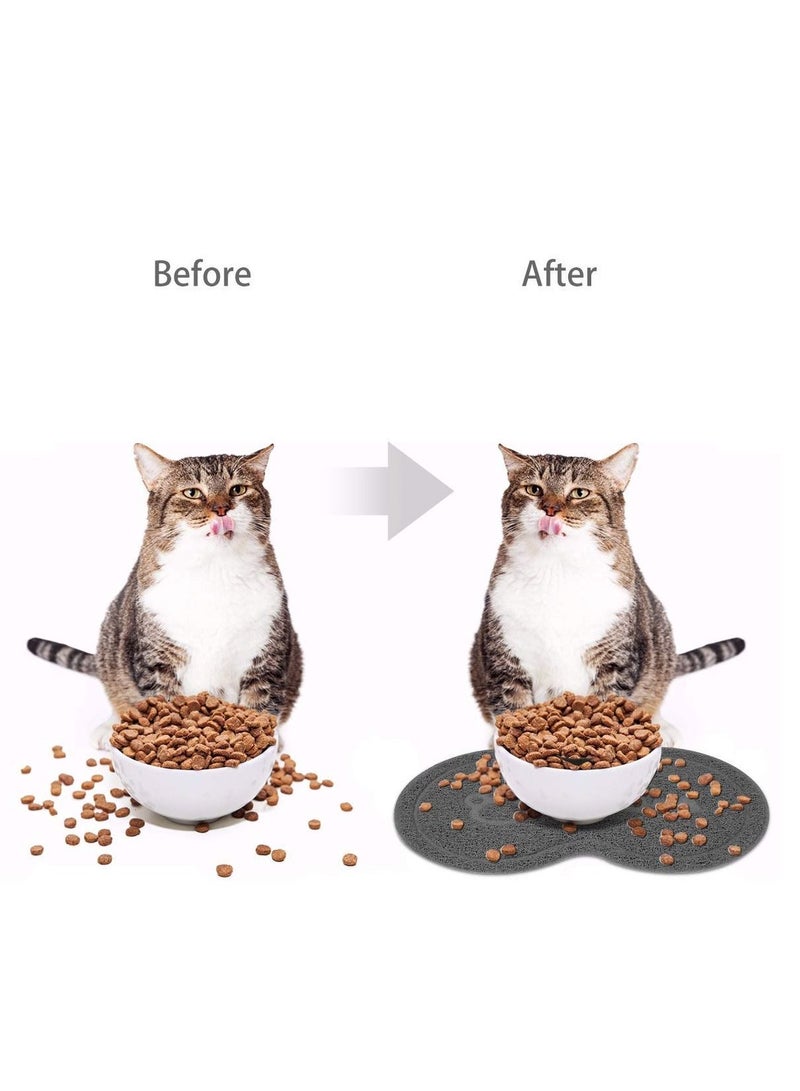 كاست ويف حصيرة تغذية الحيوانات الأليفة من السيليكون ، حصيرة وعاء التغذية مقاومة للماء غير قابلة للانزلاق أغذية الحيوانات الأليفة PVC حصيرة للقطط والكلاب - Image 2