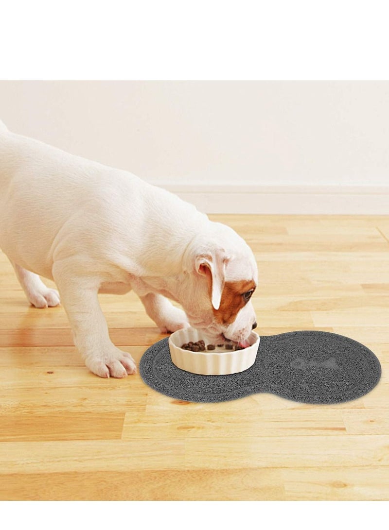 كاست ويف حصيرة تغذية الحيوانات الأليفة من السيليكون ، حصيرة وعاء التغذية مقاومة للماء غير قابلة للانزلاق أغذية الحيوانات الأليفة PVC حصيرة للقطط والكلاب - Image 3