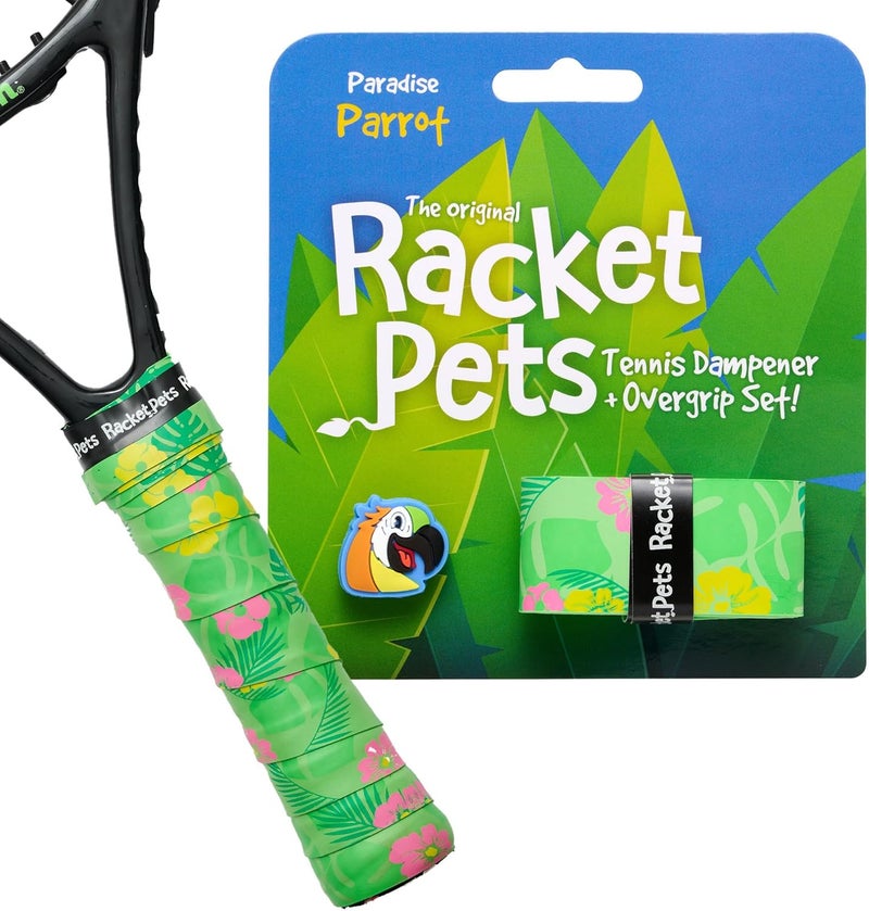 Racket Pets Kids Tennis Racket Dampener & Matching Overgrip Tape, Performance Shock Absorbing Dampener for Tennis Racket - Image 1