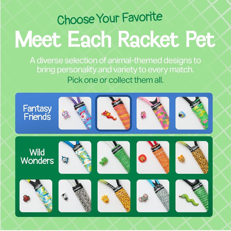 Racket Pets Kids Tennis Racket Dampener & Matching Overgrip Tape, Performance Shock Absorbing Dampener for Tennis Racket - Image 5