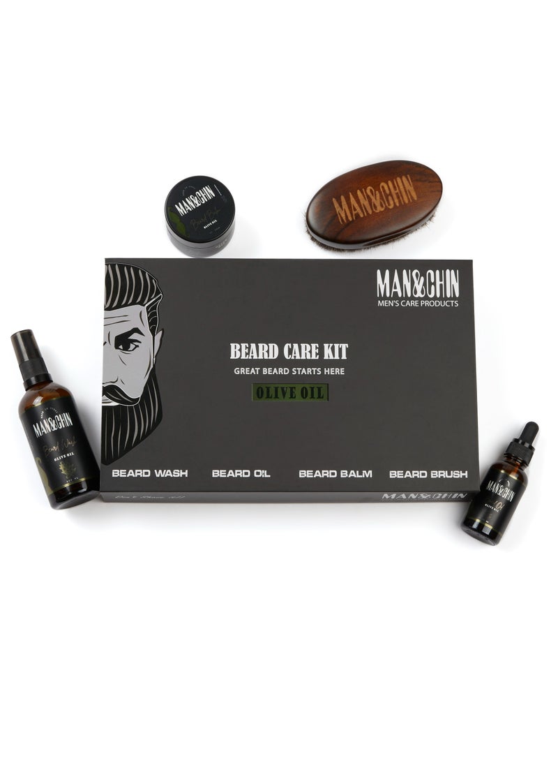 MAN&CHIN - Beard Kit - Olive Oil - Image 1