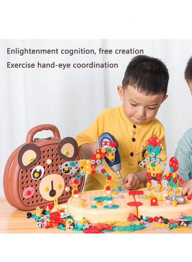 ranxian 203-Piece Kids Puzzle Assembly Kit With Electric Screwdriver Screw Repair Disassembly Repair Toys - Image 2