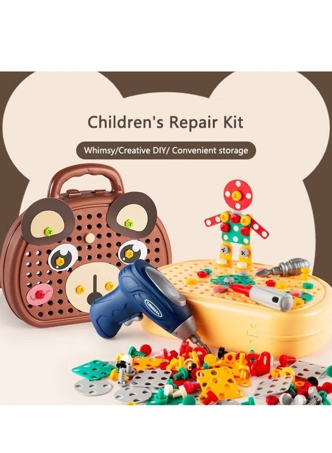 ranxian 203-Piece Kids Puzzle Assembly Kit With Electric Screwdriver Screw Repair Disassembly Repair Toys - Image 3