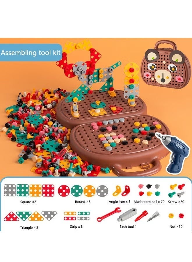 ranxian 203-Piece Kids Puzzle Assembly Kit With Electric Screwdriver Screw Repair Disassembly Repair Toys - Image 4