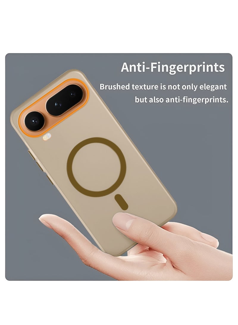 Wtech Honor Magic8 Pro Air 5G 2026 Hybrid Translucent Magsafe with Magnetic Charging Raised Camera Lips Elegant Look Case Cover (MCMPMN) - Brown - Image 3