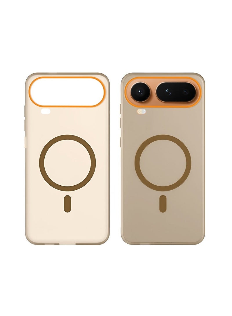 Wtech Honor Magic8 Pro Air 5G 2026 Hybrid Translucent Magsafe with Magnetic Charging Raised Camera Lips Elegant Look Case Cover (MCMPMN) - Brown - Image 2