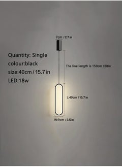 LOOPITYS （Cold white light）Bedside chandelier light luxury modern simple  room bedroom lamp minimalist long line creative living room background,pendant light  - Image 5