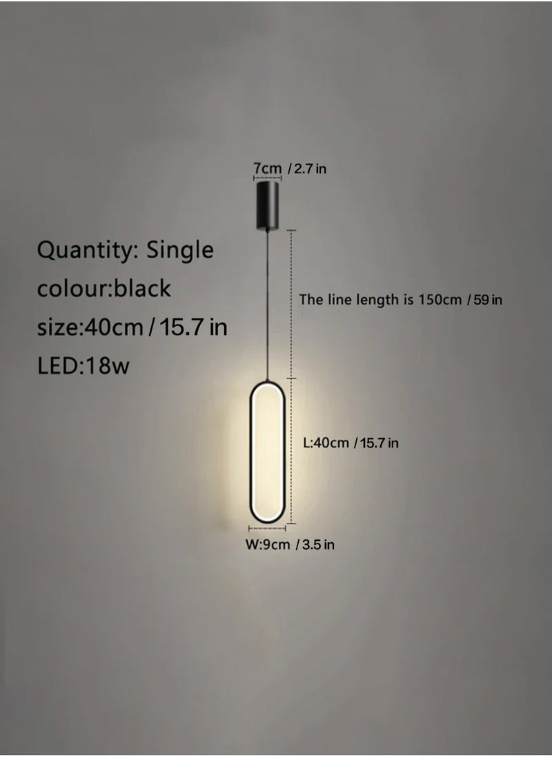 LOOPITYS - （Cold white light）Bedside chandelier light luxury modern simple  room bedroom lamp minimalist long line creative living room background,pendant light - Image 1