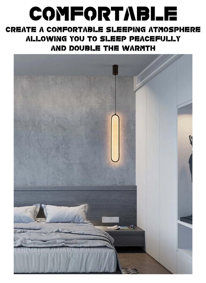 LOOPITYS - （Cold white light）Bedside chandelier light luxury modern simple  room bedroom lamp minimalist long line creative living room background,pendant light - Image 1