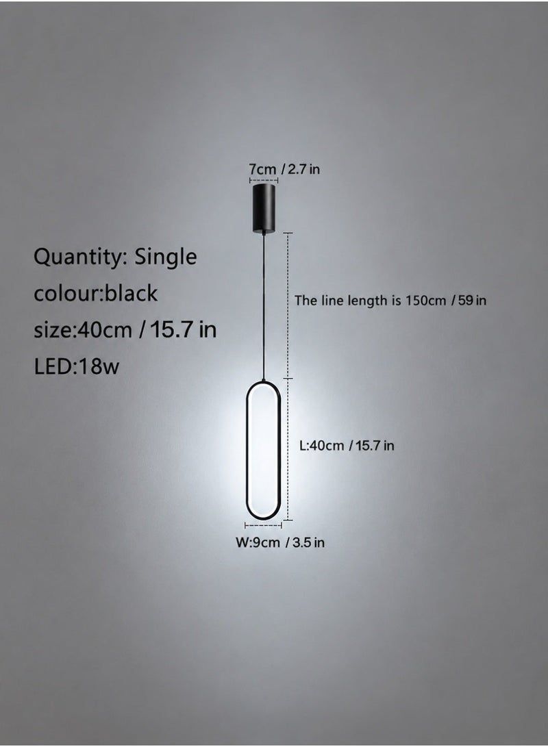 LOOPITYS （Cold white light）Bedside chandelier light luxury modern simple  room bedroom lamp minimalist long line creative living room background,pendant light - Image 4