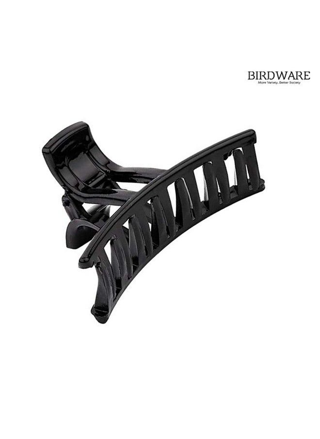 BIRDWARE Bigsize Black Shell Color Imported Acrylic Material Stone Butterfly Hair Clips For Women (Pack Of 2 Pc Black Shell Colour) ; Hair Clutchers  - Image 3
