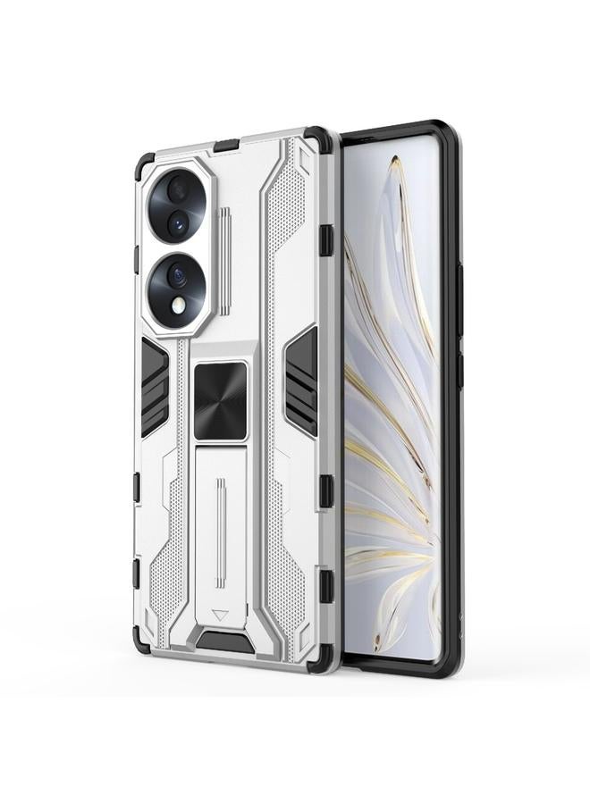 زبون جراب لهاتف Honor 70 5G Supersonic PC + جراب هاتف واقي مقاوم للصدمات من مادة TPU - Image 1