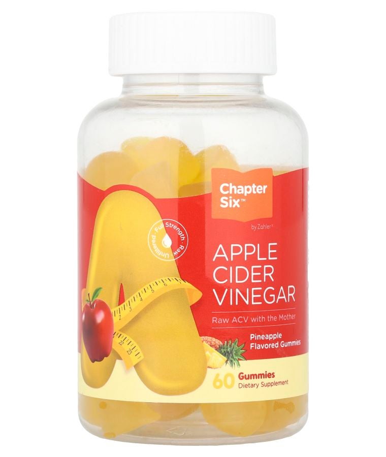 Apple Cider Vinegar Gummies Pineapple 60 Gummies (250 mg per Gummy)