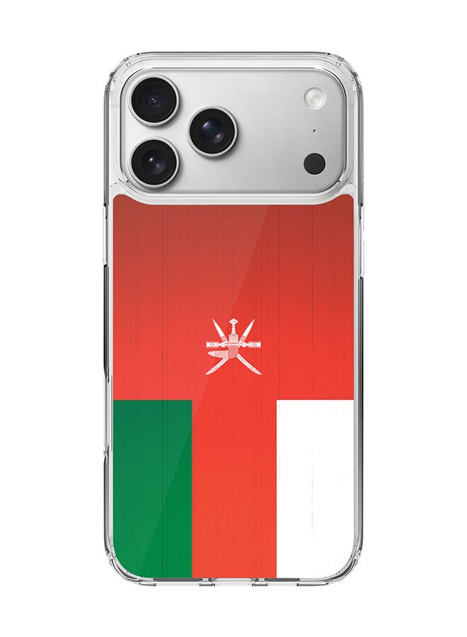 Stylizedd Classic Clear MagSafe Case for iPhone 17 Pro Max , Hybrid Soft Case Flexible Edges Anti Drop TPU PC Gel Thin Transparent Cover [ Designed for iPhone 17 Pro Max ] - Flag Of Oman