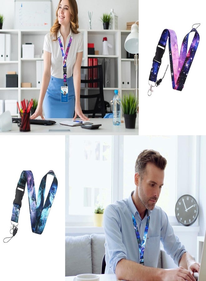 ZMD 4Pcs Starry Sky Neck Lanyards,Lanyards with Release Buckle Lanyards for Keys Space Lanyard Key Lanyard Detachable Key ID Badge Holder Lanyard Strap Wrist Keychain Holders for Women Men Teens - Image 4