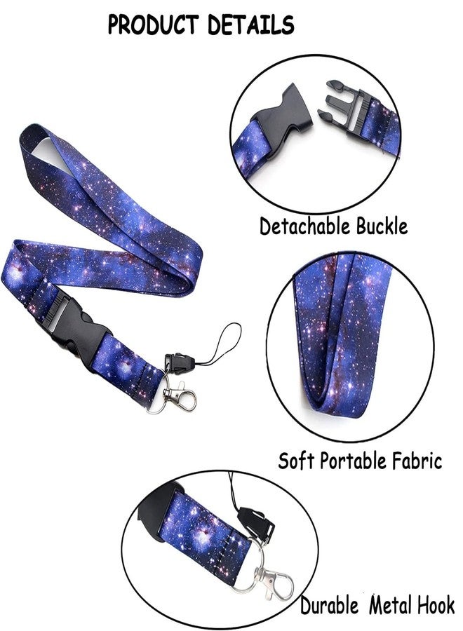 ZMD 4Pcs Starry Sky Neck Lanyards,Lanyards with Release Buckle Lanyards for Keys Space Lanyard Key Lanyard Detachable Key ID Badge Holder Lanyard Strap Wrist Keychain Holders for Women Men Teens - Image 3