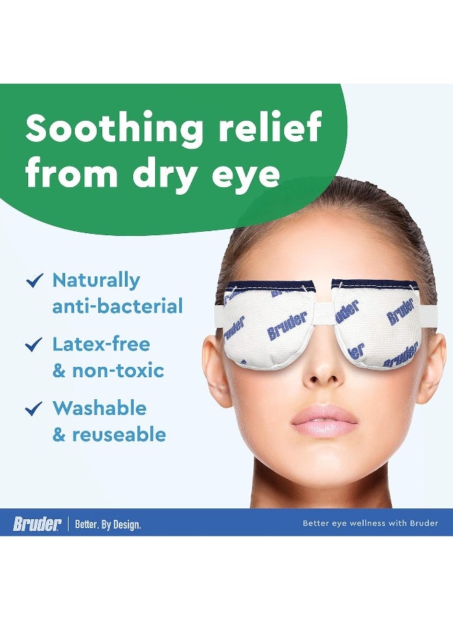 Bruder Moist Heat Eye Compress, Microwave Activated, Eye Mask, Reusable, Washable, And Non-Allergenic, Fast Acting And Effective Relief For Dry Eye And Other Eye Irritation |(Pack Of 2)  - Image 4