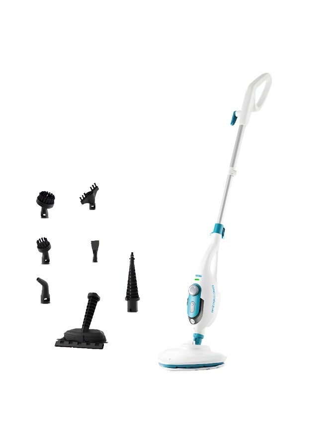 DSP Steam Mop,10 in 1 Multi Purpose Handheld Steamer Cleaner Detachable for Vinyl, Laminate, Carpet, Tile Hard Floor Grout w/ 2 pad, 1500W High Power, Includes 10 Accessories, Adjustable Steam & Height - Image 2