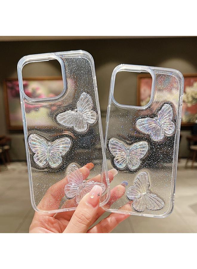 إيروريكس جراب لهاتف iPhone 13 mini من مادة TPU بتصميم فراشات كريستالية شفافة - Image 4