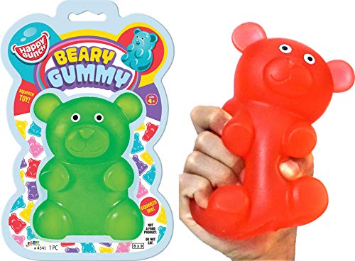JARU Jumbo Squishy Gummy Bear Squeeze Stretchy Stress Relief Sensory Toy Assorted Great Party Favor Stuffer - Image 1