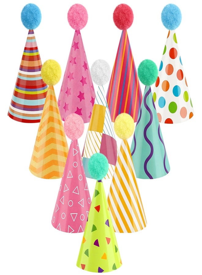 Atiloy 10PCS Birthday Hats for Stuffed Animals Cute Mini Party Hats Tiny Birthday Paper Cone for Stuffed Animals Pets Baby, Accessories - Image 1