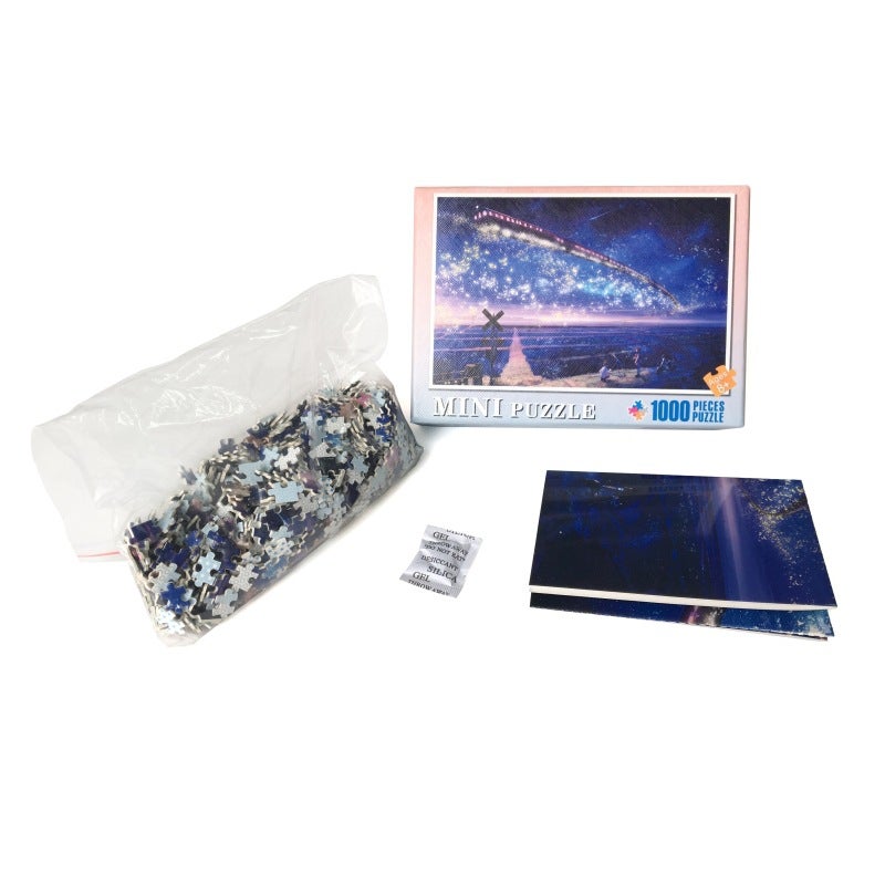 Jigsaw Puzzle 1000 Pieces Paper Mini Puzzle Adult Whole Mini Decompression Educational Oil Painting Landscape Stall Toys(66-008 Dream Castle) - Image 4