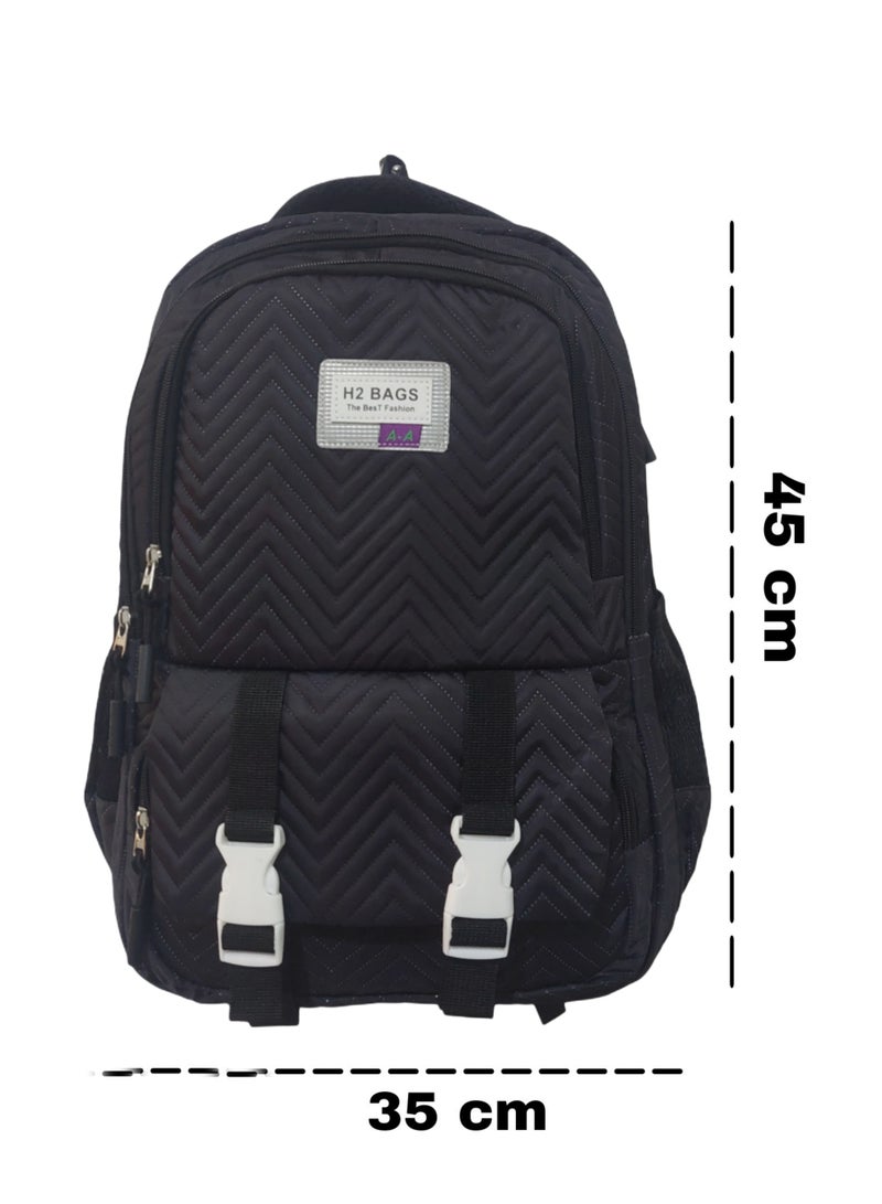 أتش2 شنطة مدرسة كبيرة تريندي ضهر للأطفال - Image 2