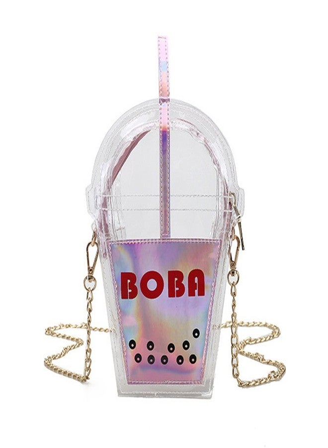 SUKUTU Women's Girls Boba Tea Summer Beach Clear Transparent Cross Body Shoulder Purses - Image 1