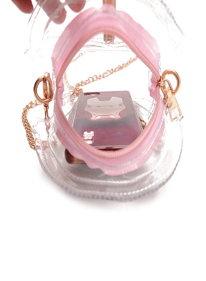 SUKUTU Women's Girls Boba Tea Summer Beach Clear Transparent Cross Body Shoulder Purses - Image 3