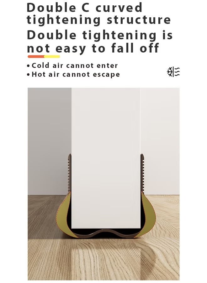 1/2/3PCS Door Draft Stopper, Door Seal, Door Sweep, Under Door Seal, Door Bottom Draft Blocker, Weather Stripping, Gap Stopper, Windbreak Strip, Sealing Strip Noise Insulation, Noise Reduction, Dust Blocking, Breeze Blocker, Sound Blocking, Light Blocking, Smell Blocking, Weatherproof, Silent, Self-adhesive, Adjustable, Twin Draft Seal FOR Exterior Doors, Interior Doors, Bedroom Doors, Glass Doors, Door Frame, Bottom of Doors, Window Gaps (BROWN) - Image 5