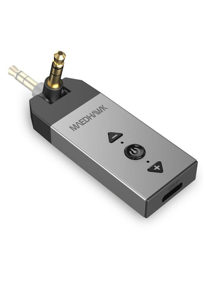 MaedHawk Bluetooth Aux Adapter for Car, Aux to Bluetooth 5.2 Audio Receiver for Car Home Stereo Speaker Headphone, Rotatable 3.5mm Wireless Aux Bluetooth Car Adapter, Handsfree Calls, A2DP - Image 1
