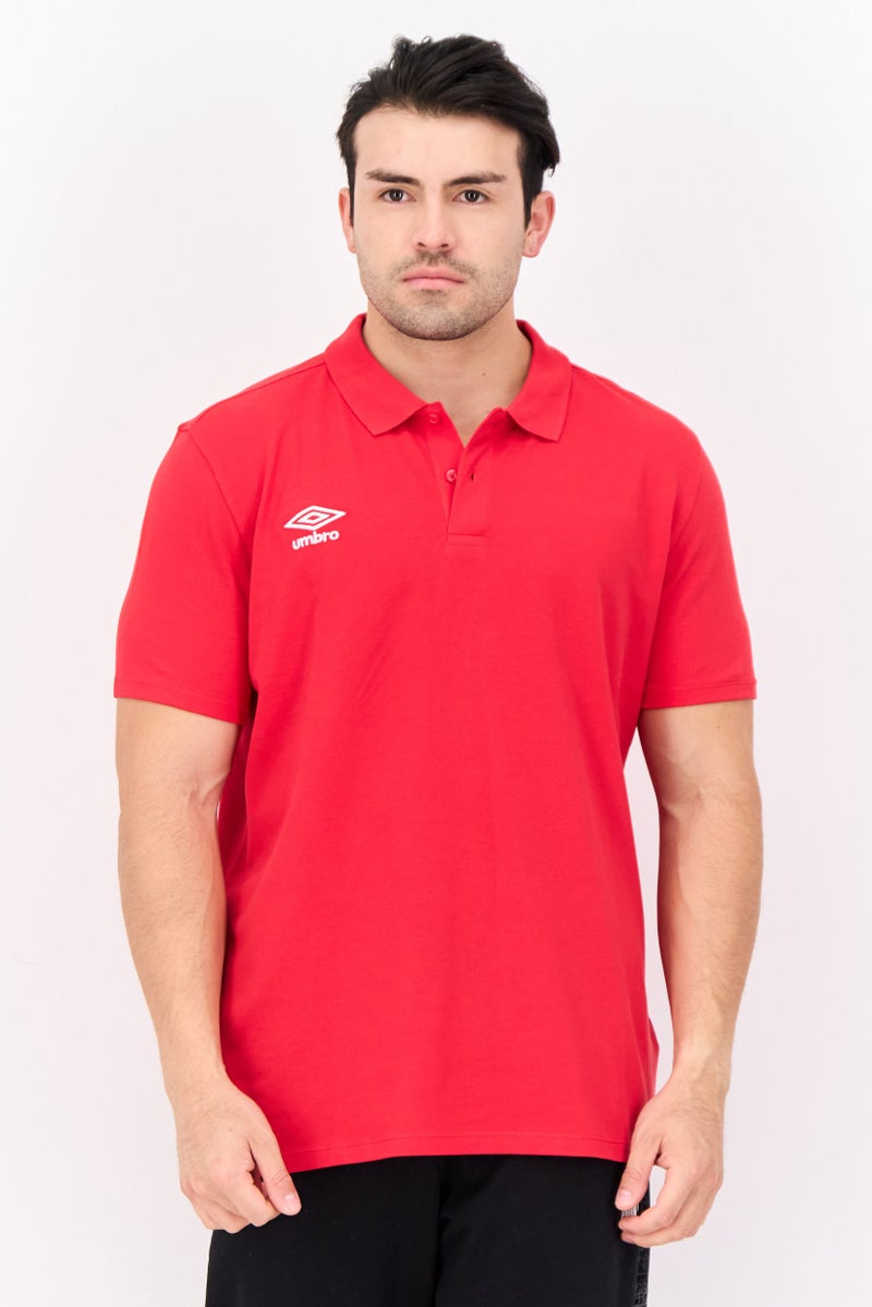 umbro Men Sportswear Fit Short Sleeve Outdoor Polo Shirt, Red - Image 1
