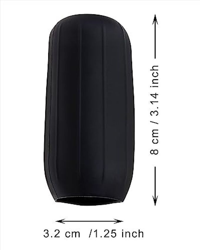 Mini Skater 5pcs Silicone Travel Bottle Cover Reusable Elastic Sleeve Fit Standard Toiletry Container Stretching Bottle Lid Cap for Luggage Bag Suitcase Prevent Leakage Solution (Black) - Image 5