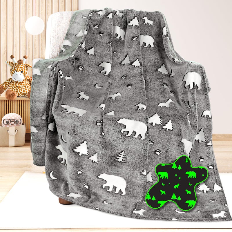 UOFON Bear Gifts Toys for Kids Boys BabyGlow in The Dark Blanket Bear Presents for Birthday Decor Age 12 3 4 5 6 7 8 9 10 Years Old