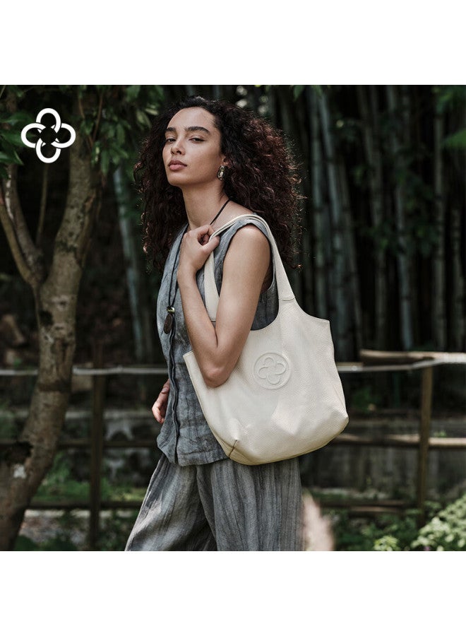 Cassile Summer Light Luxury Large Capacity Soft Shoulder Bag, Deer Skin Leather, Women's Tote Bag, Birthday And New Year Gift, Same Style As Cartier - Image 1