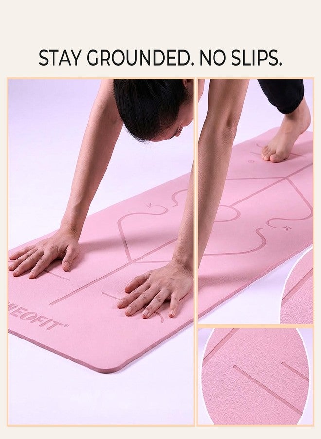 WErFIT Yoga Mat with Body Alignment Lines for Men and Woman - Anti-Slip, Eco-Friendly TPE Exercise Mat with Carry Bag - High-Density Cushioning & Sweat Resistant for Yoga, Pilates & Floor Workouts - Image 4