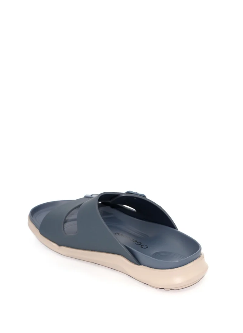 جيومني صندل عربي تقليدي للرجال - تصميم مريح من الجلد سهل الارتداء - مثالي للارتداء اليومي والمناسبات - كحلي