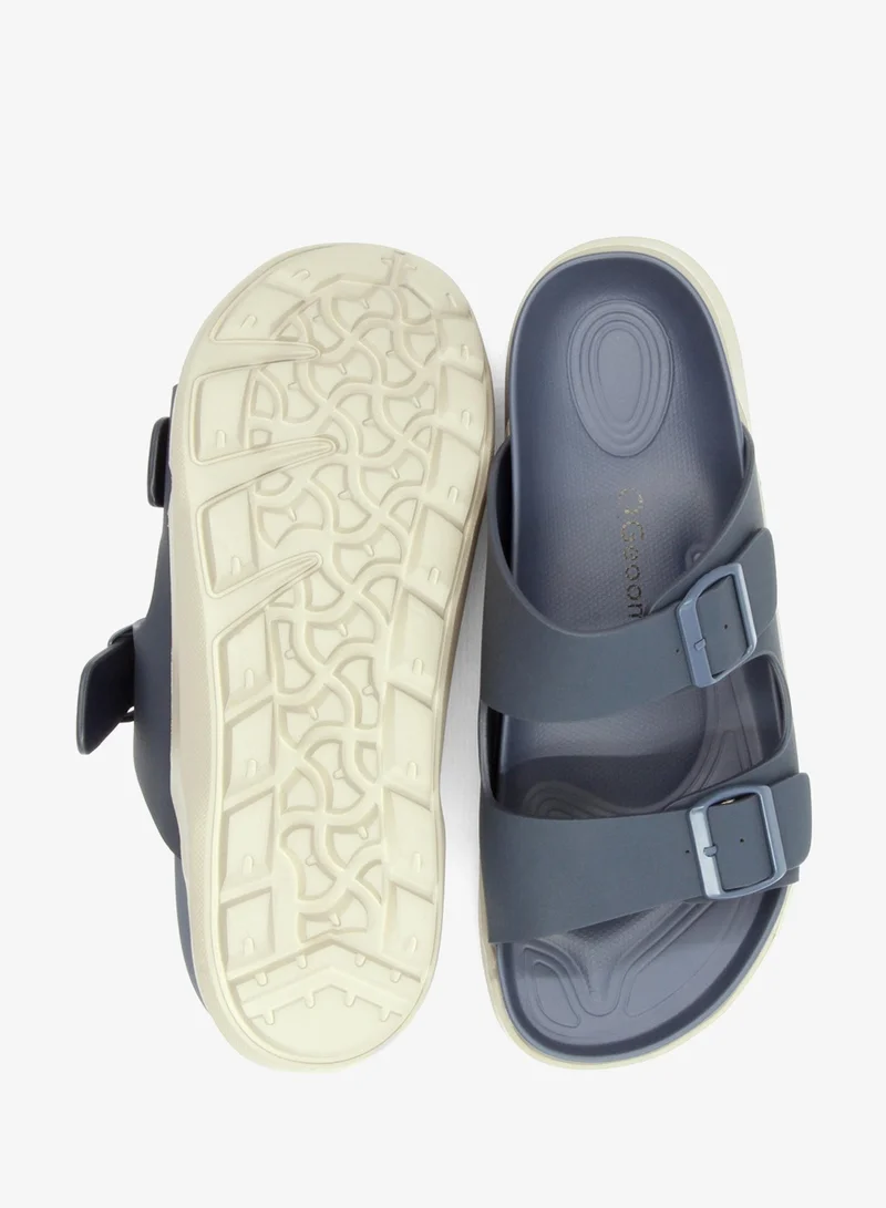 Geoomnii Navy Kalder1 Traditional Arabic Sandals for Men – Comfortable Leather Slip-On Design – Perfect for Everyday Wear & Occasions -Navy for Men | Best Price UAE