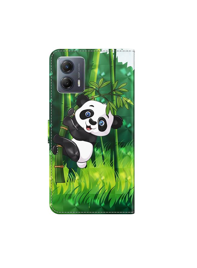 اس-توب جراب لهاتف Motorola Moto G13 / G23 / G53 جراب هاتف جلدي بنمط رسم ثلاثي الأبعاد - Image 3