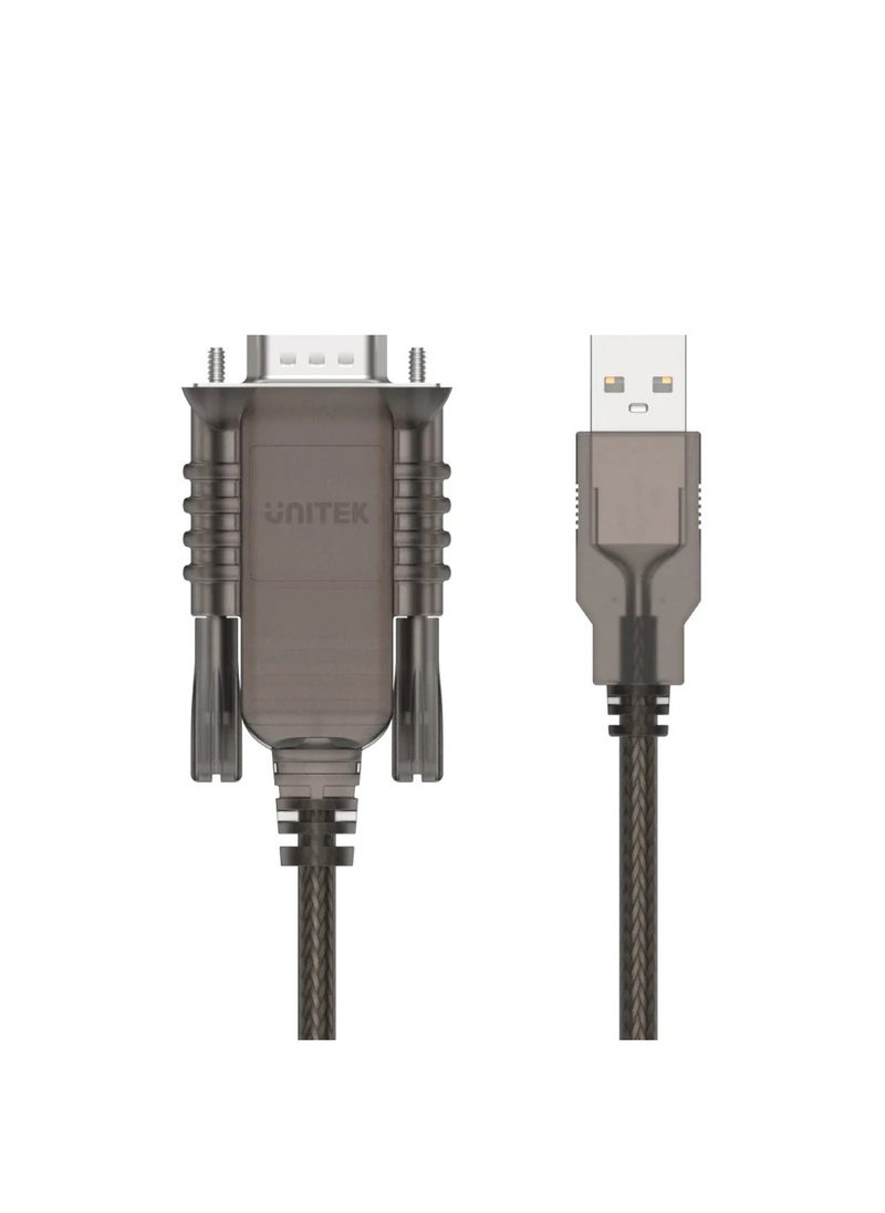 UNITEK - USB 2.0 to Serial RS232 Cable Link PC to Serial devices such as printer, label writer, ISDN terminal adapter - Image 1