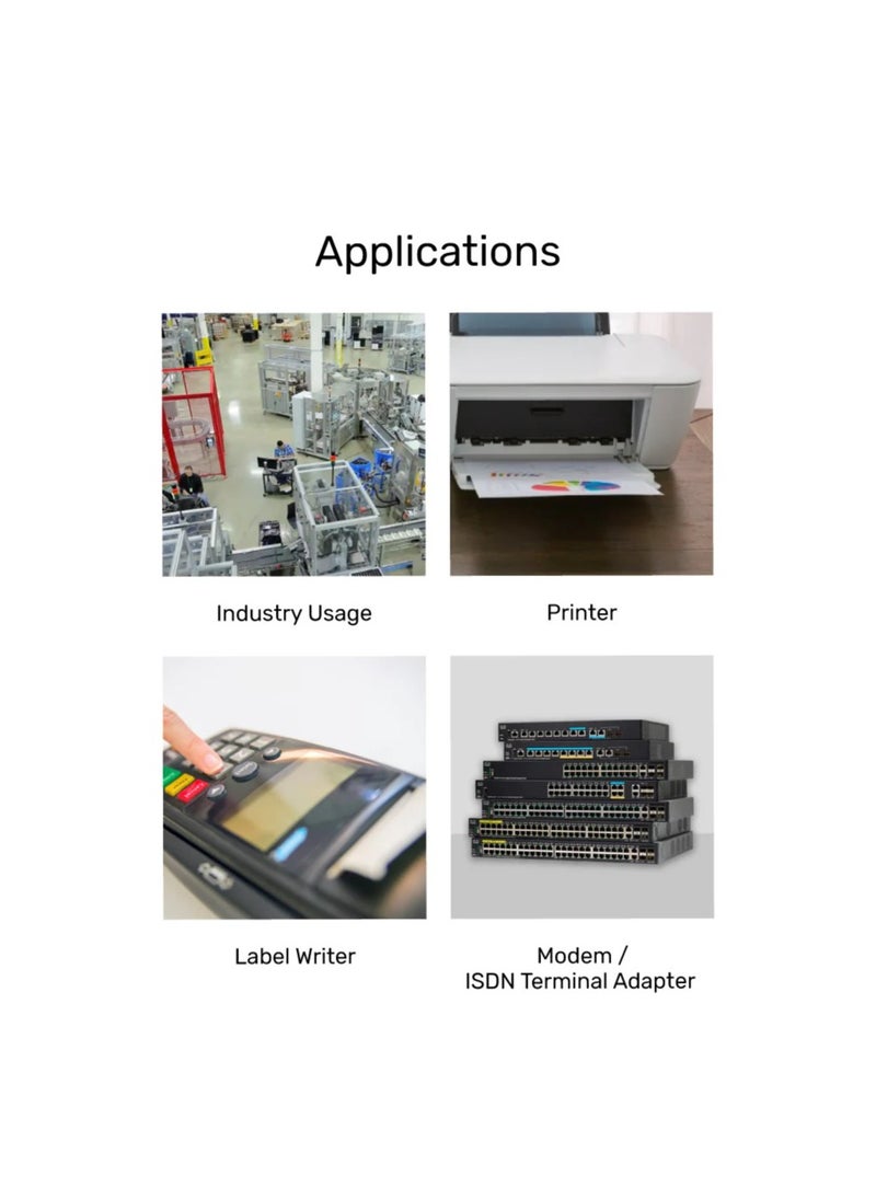 UNITEK - USB 2.0 to Serial RS232 Cable Link PC to Serial devices such as printer, label writer, ISDN terminal adapter - Image 1
