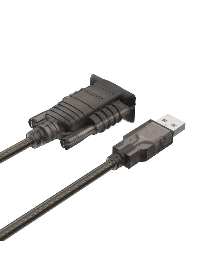 USB 2.0 to Serial RS232 Cable Link PC to Serial devices such as printer, label writer, ISDN terminal adapter 1.5M