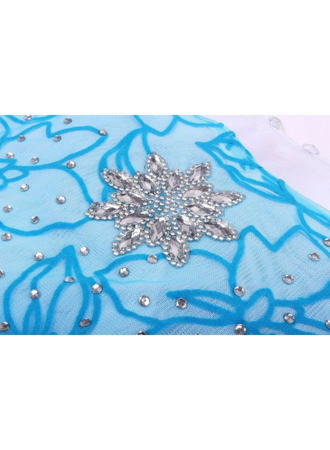 JerrisApparel Princess Dress Queen Costume Cosplay Dress Up with Accessories (3-4, Blue with Accessories) - Image 3
