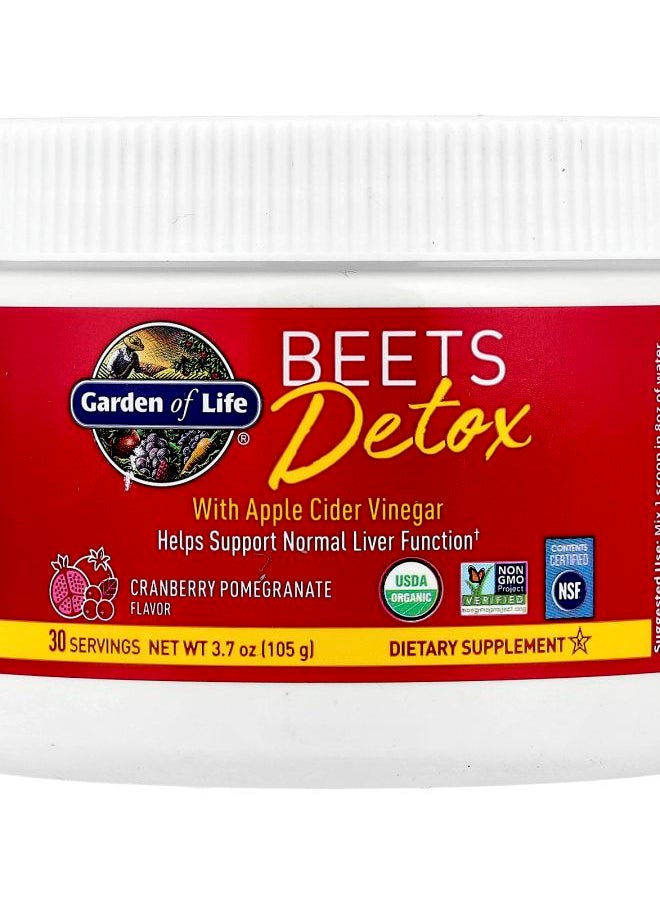 Garden of Life Beets Detox with Apple Cider Vinegar Cranberry Pomegranate 3.7 oz (105 g) 