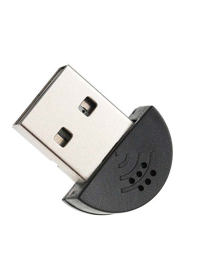 Generic - USB 2.0 Mini Microphone Mic Audio Adapter Driver Free for Laptop Desktop PC - Skype / MSN / VOIP / Voice Recognition Software - Image 1