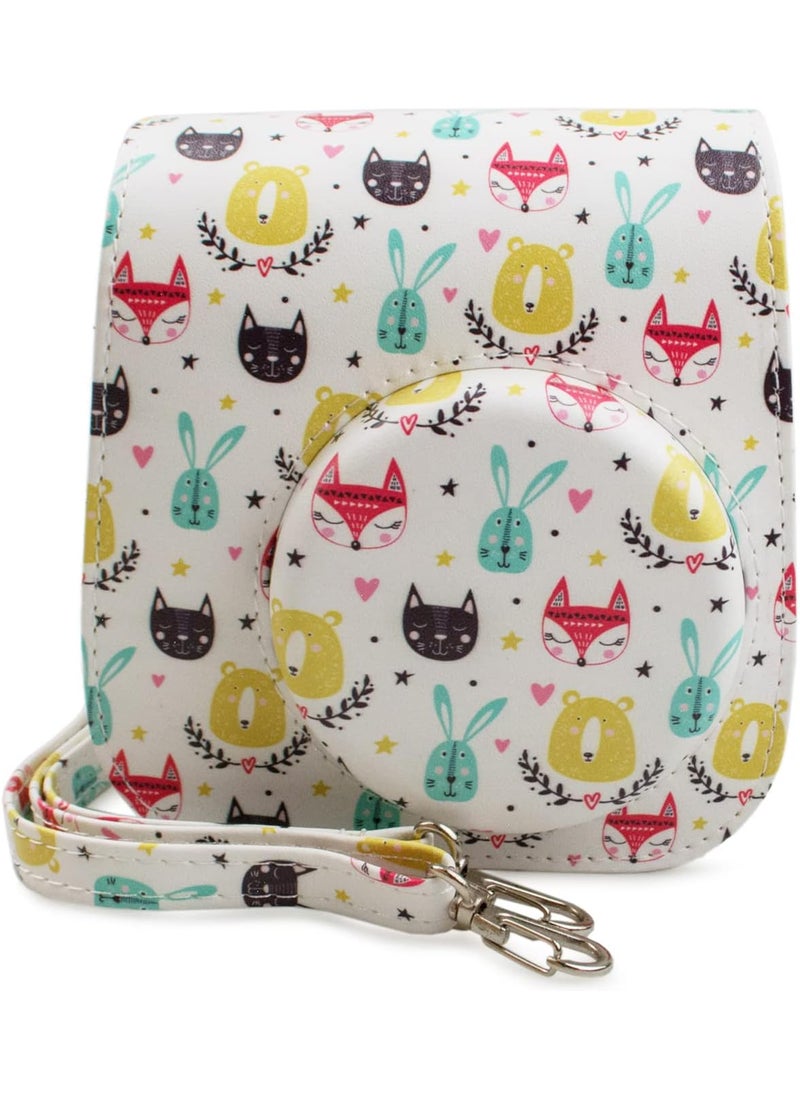 Rieibi Rieibi PU Leather Mini 11 Case Protective Case for Fujifilm Instax Mini 11Mini 9Mini 8Mini 8 Instant Camera with Adjustable Shoulder StrapFox Animal  - Image 1